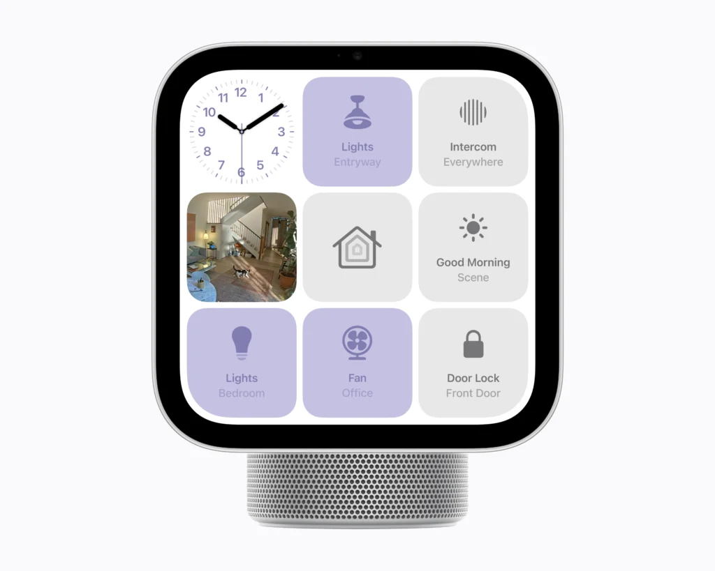 Apple HomeView mit Smart-Home-Steuerung auf dem 7-Zoll-Display