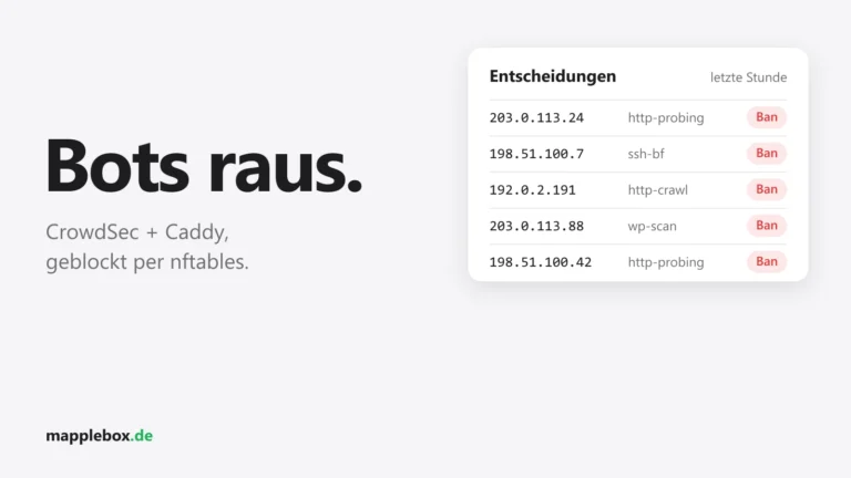 CrowdSec für Caddy: Reverse Proxy per nftables-Bouncer absichern | MappleBox
