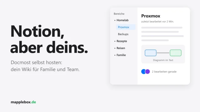 Docmost selbst hosten: Deine eigene Notion-Alternative für Familie und Projekte | MappleBox