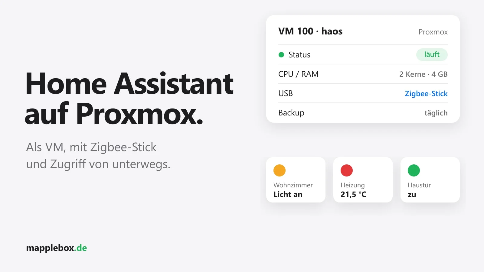 Home Assistant auf Proxmox installieren: HAOS als VM Schritt für Schritt | MappleBox