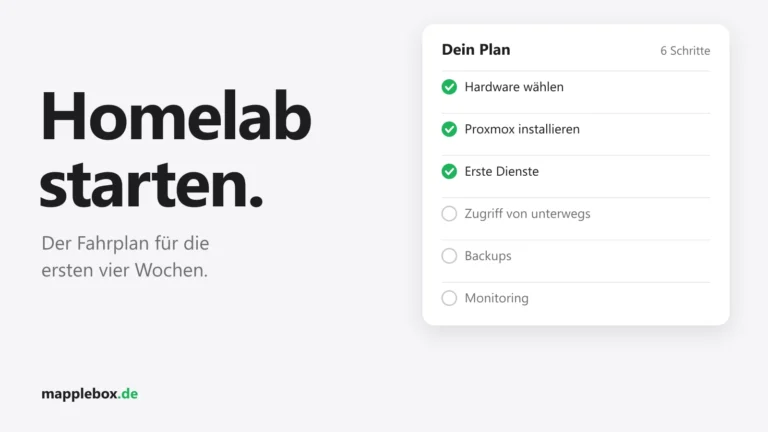 Homelab starten 2026: So legst du als Anfänger richtig los | MappleBox