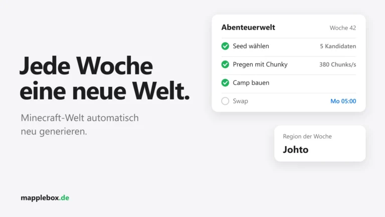 Minecraft Welt automatisch neu generieren: eine Abenteuerwelt, die jede Woche frisch ist | MappleBox