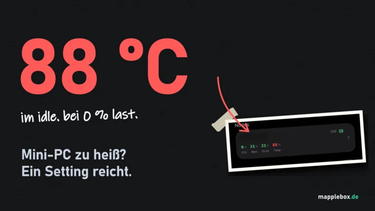Mini-PC mit Proxmox läuft im Idle heiß: der Fix über den CPU-Governor | MappleBox