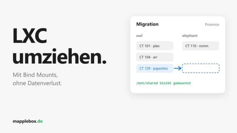 Proxmox LXC migrieren trotz Bind Mount: So klappt es mit shared=1 | MappleBox