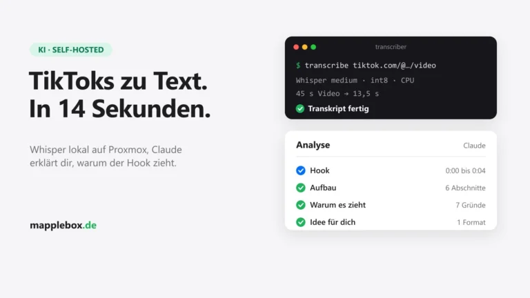 TikTok-Videos transkribieren: Whisper-Transcriber selbst hosten