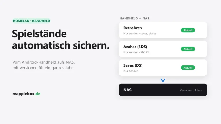 Titelbild: Spielstände automatisch sichern, Handheld-Ordner werden aufs NAS gesendet