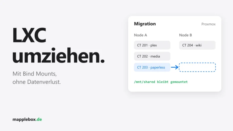 Proxmox LXC-Migration zwischen zwei Nodes mit Bind Mount